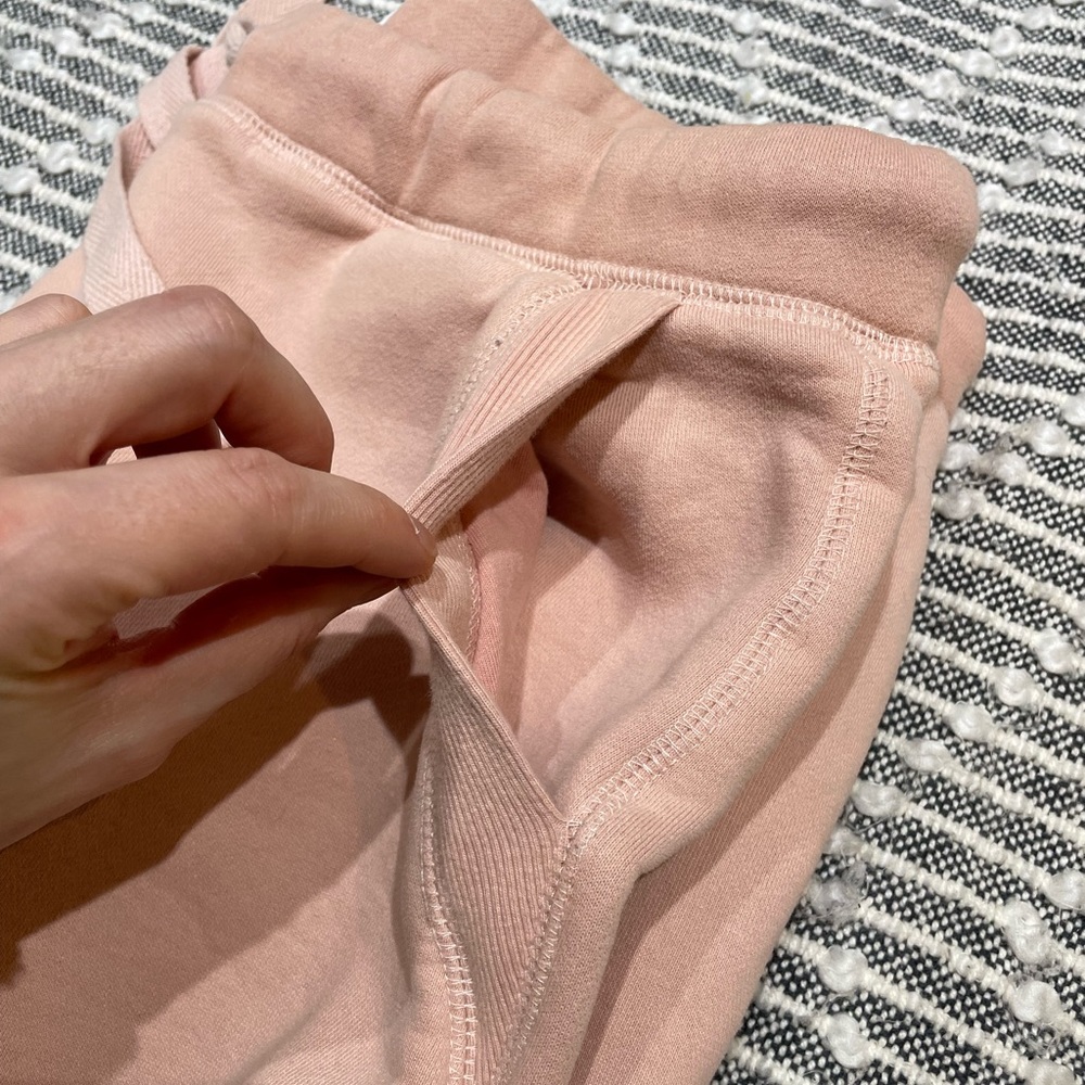 POPPY & PEONIES | Pastel blush Pink Joggers SweatPants Size S/M - Picture 3 of 12